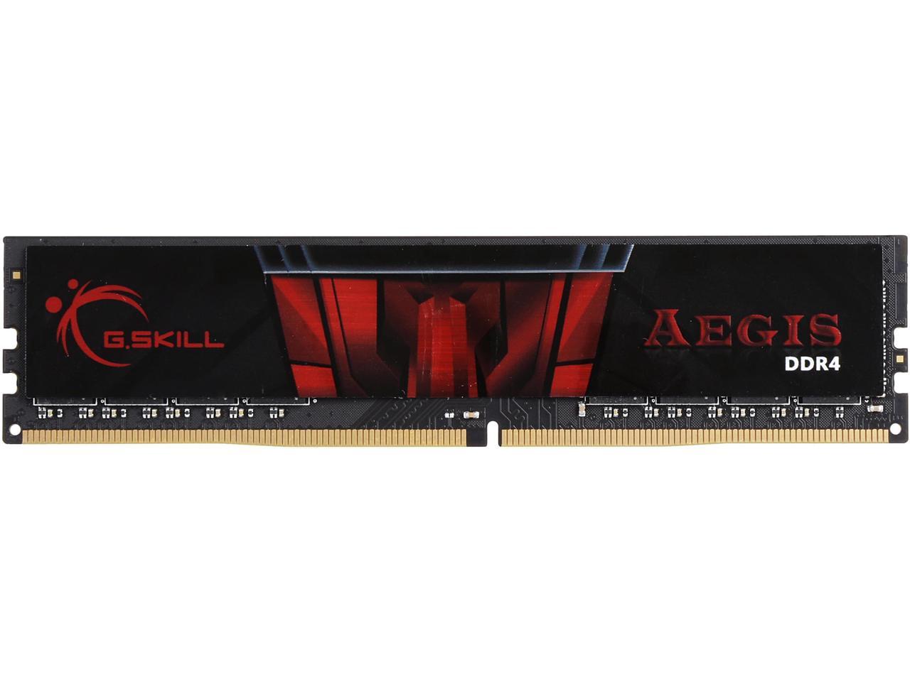 G.SKILL Aegis 8GB 288-Pin PC RAM DDR4 3000 (PC4 24000) Intel XMP 2.0  Desktop Memory Model F4-3000C16S-8GISB