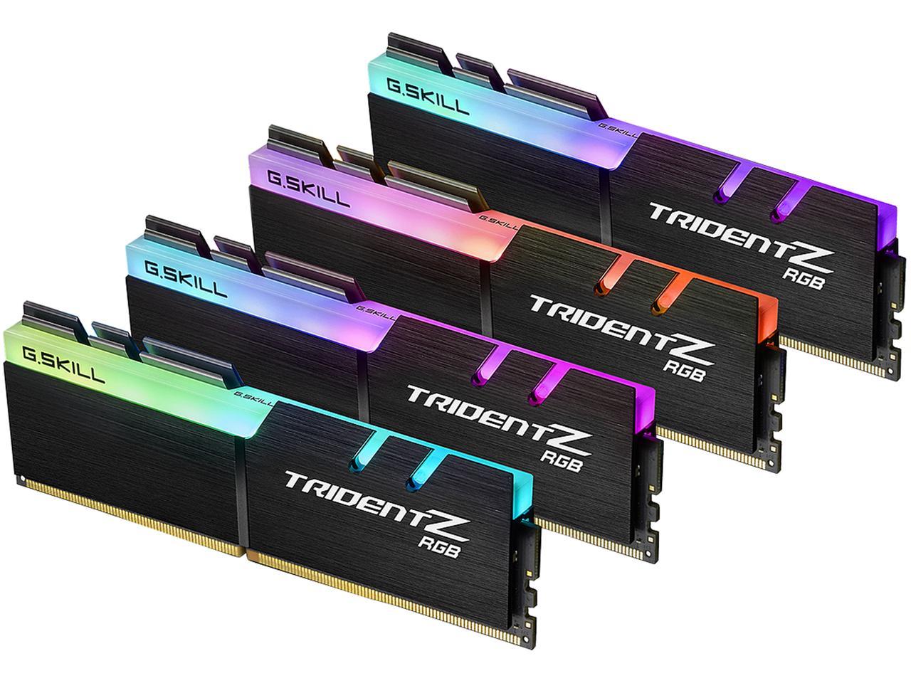 G Skill Tridentz Rgb Series 32gb 4 X 8gb 2 Pin Ddr4 Sdram Ddr4 3600 Pc4 0 Intel Z170 Z270 Z370 X299 Desktop Memory Model F4 3600c17q 32gtzr Newegg Com