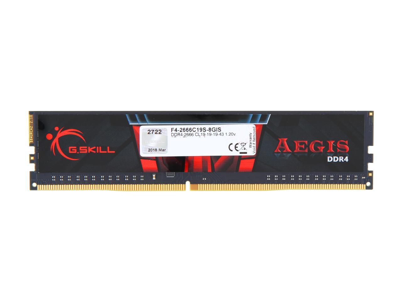 Imagination Approximation bond G.SKILL Aegis 8GB 288-Pin DDR4 SDRAM DDR4 2666 (PC4 21300) Desktop Memory  Model F4-2666C19S-8GIS - Newegg.com