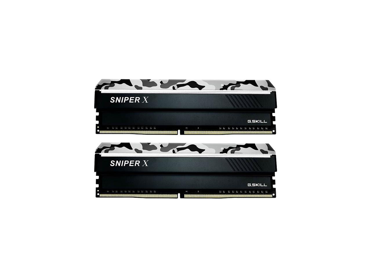 G Skill Sniper X Series 32gb 2 X 16gb 2 Pin Ddr4 Sdram Ddr4 3600 Pc4 0 Desktop Memory Urban Camo Model F4 3600c19d 32gsxwb Newegg Com