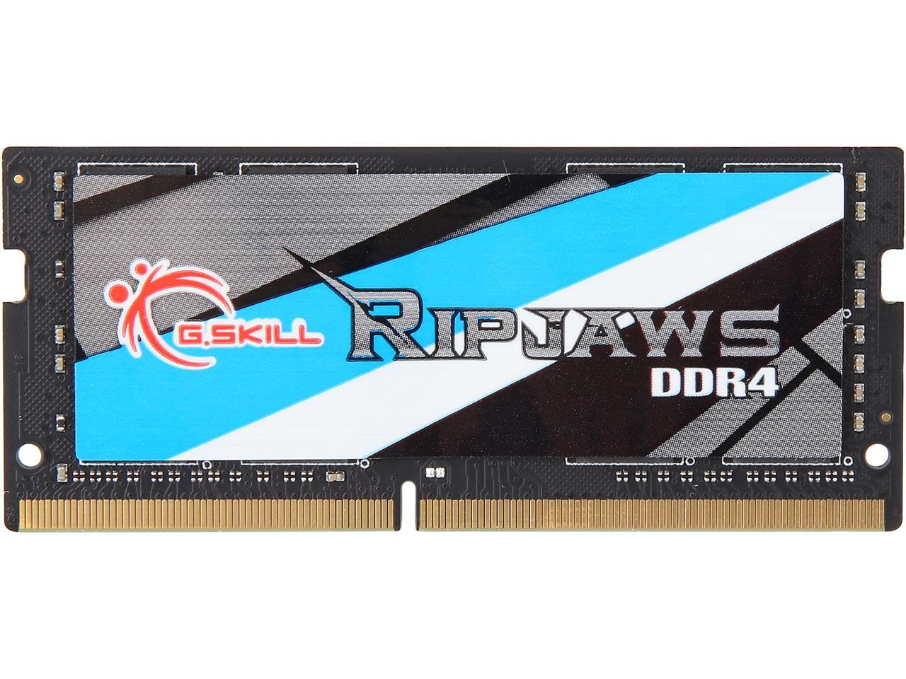 G Skill Ripjaws Series 16gb 260 Pin Ddr4 So Dimm Ddr4 2666 Pc4 Laptop Memory Model F4 2666c19s 16grs Newegg Com