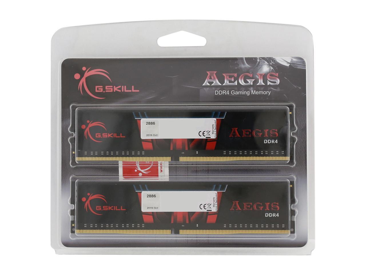 G.SKILL Aegis 32GB (4 x 8GB) DDR4 3200 (PC4 25600) Memory Kit Model F4 ...