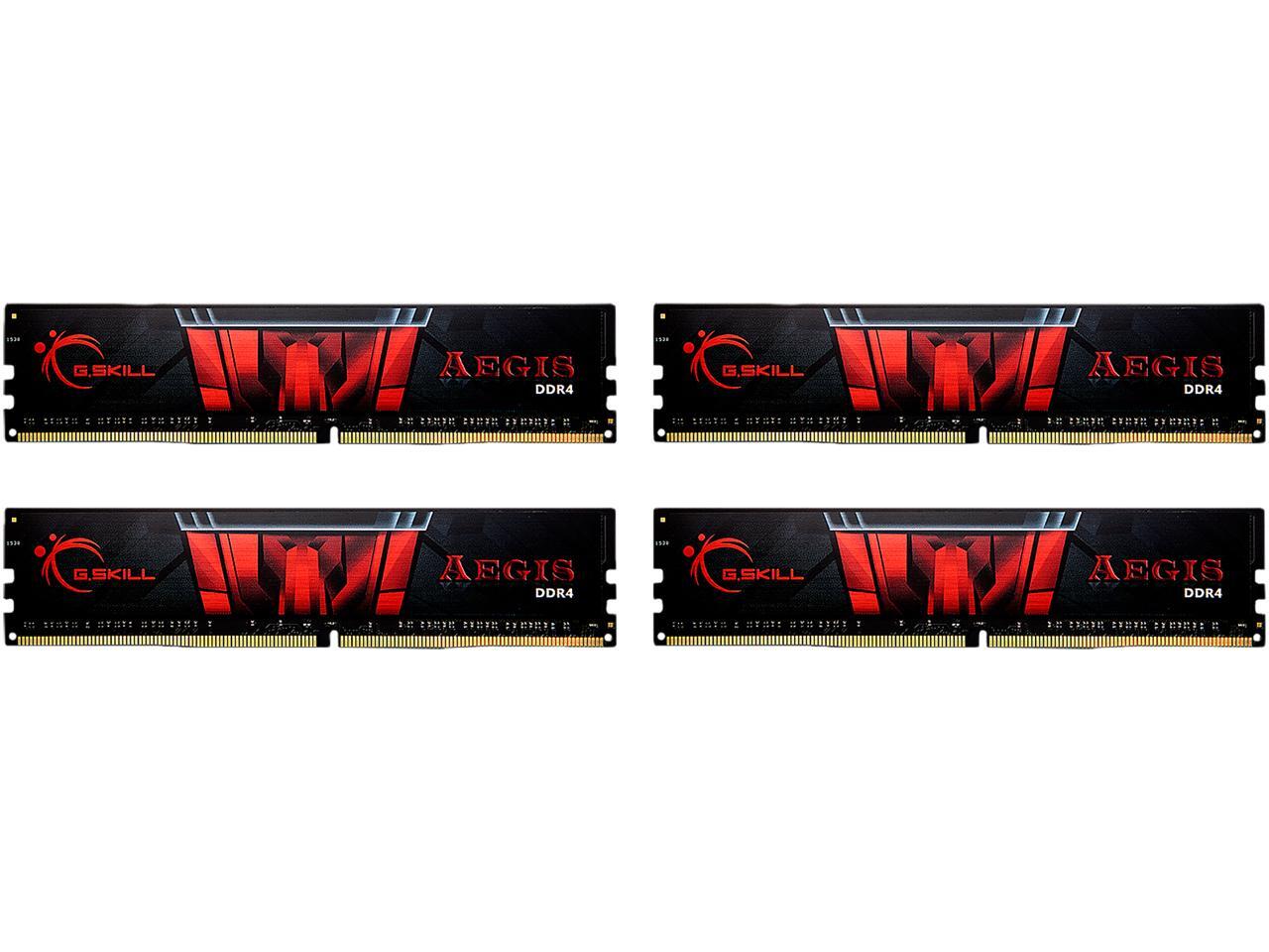 G. Skill aegis f4-3200c16q-64gis | 64gb 4x16gb ddr4 3200mhz cl16 | xmp 2. 0 | ram pomnilnik 1 G. Skill aegis f4-3200c16q-64gis 64gb ddr4 3200mhz cl16 ram komplet