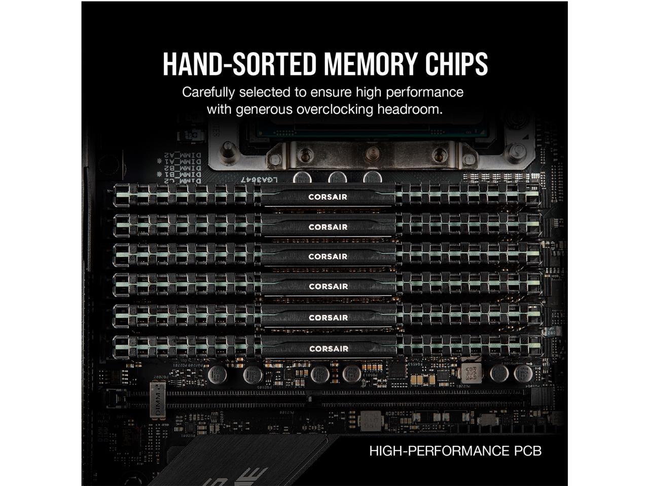 CORSAIR Vengeance LPX 32GB (4 x 8GB) 288-Pin PC RAM DDR4 2666 (PC4 21300)  AMD X399 Compatible Desktop Memory Model CMK32GX4M4A2666C16