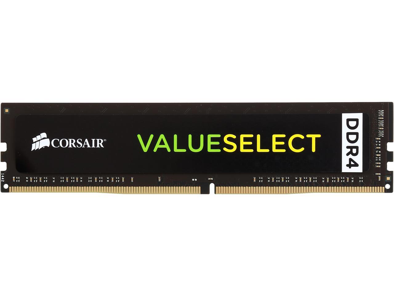 DDR4 2133Mhz CL15 Standard Desktop Memory Schwarz Corsair CMV4GX4M1A2133C15 Value Select 4GB 1x4GB 