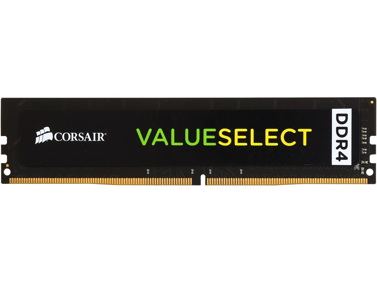 Corsair CMV8GX4M1A2133C15 Value Select 8GB DDR4 2133Mhz CL15 Mémoire pour ordinateur de bureau  Noir &  VS350 Alimentation PC 1x8GB 80 PLUS, 350 Watt, EU 