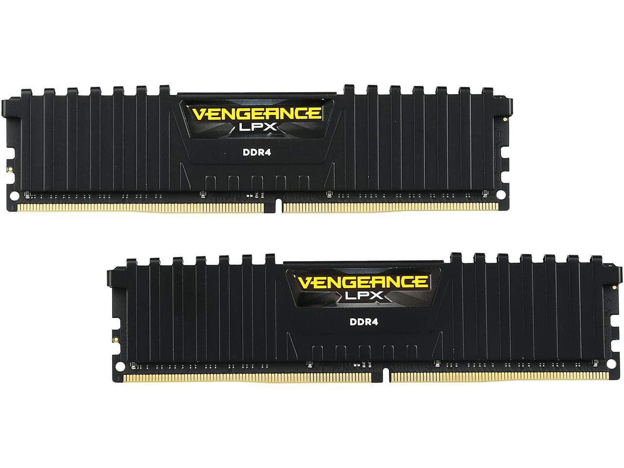 CORSAIR Vengeance LPX 16GB (2 x 8GB) 288-Pin DDR4 SDRAM DDR4 2400 (PC4  19200) Intel XMP 2.0 Desktop Memory Model CMK16GX4M2A2400C16