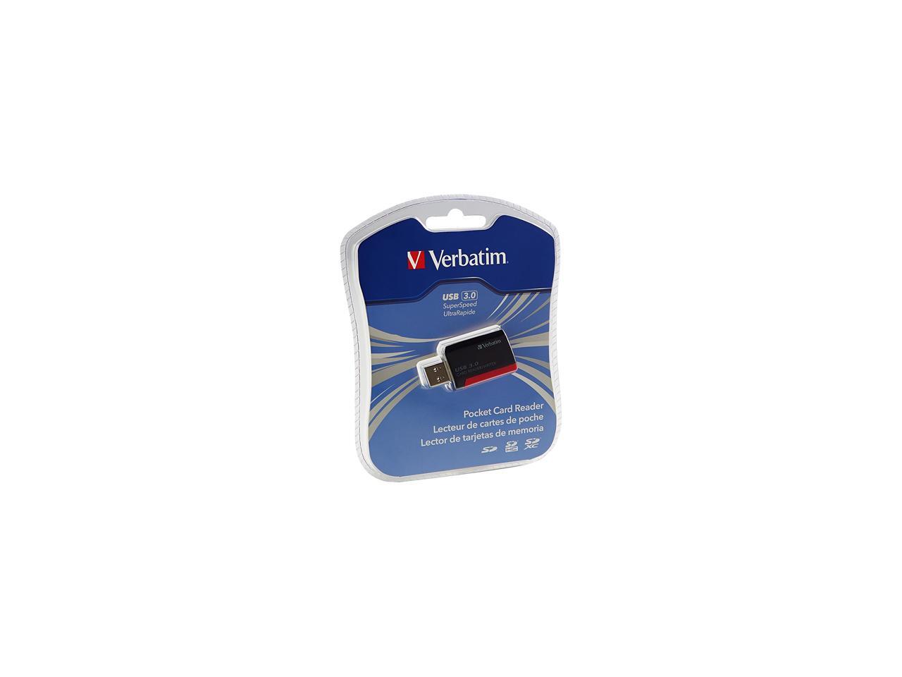 Verbatim Pocket Card Reader, USB 3.0 Black