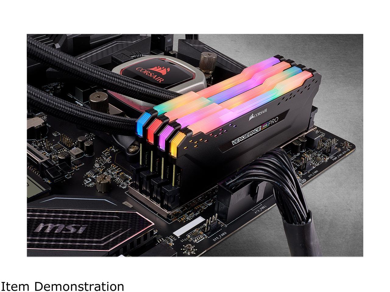 CORSAIR Vengeance RGB Pro 32GB (4 x 8GB) DDR4 3733 (PC4 29800) Desktop ...