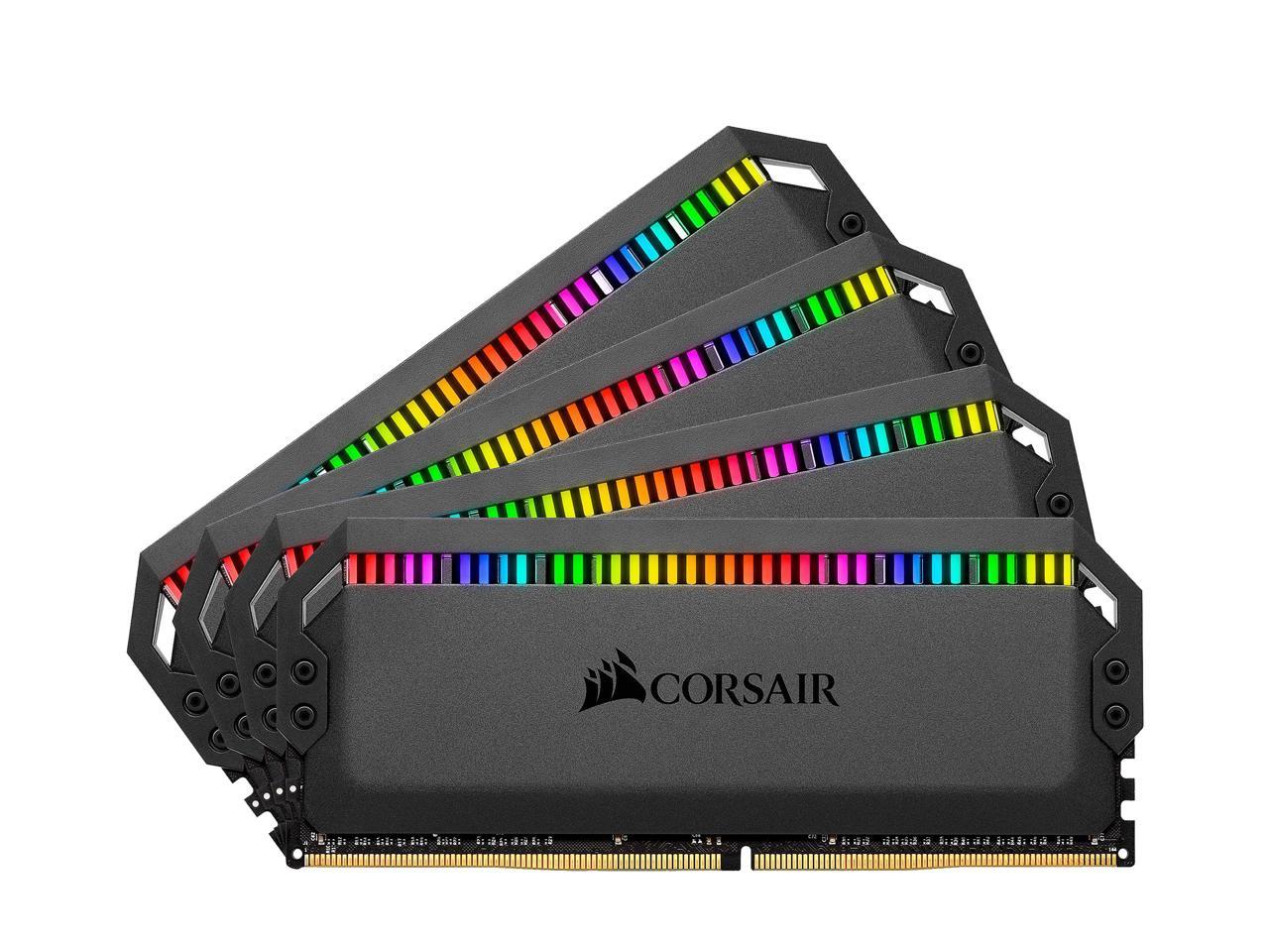 Corsair Dominator Platinum RGB 16GB 2x8GB PC4-25600 DDR4 3200 Optimized for AMD DDR4 Systems C16 1.35V 
