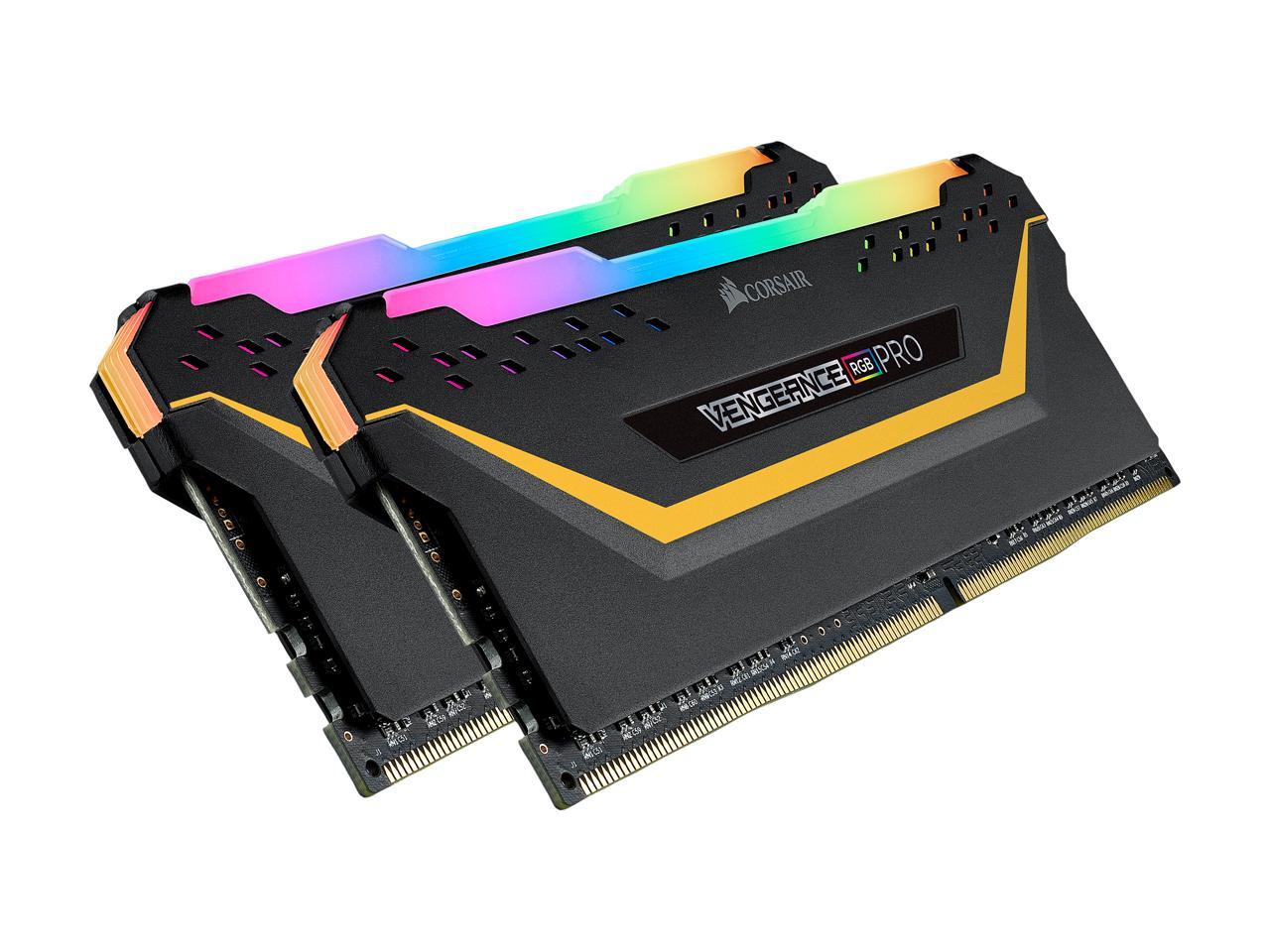 CORSAIR Vengeance RGB Pro 32GB (2 X 16GB) 288-Pin PC RAM DDR4 3200 (PC4 ...