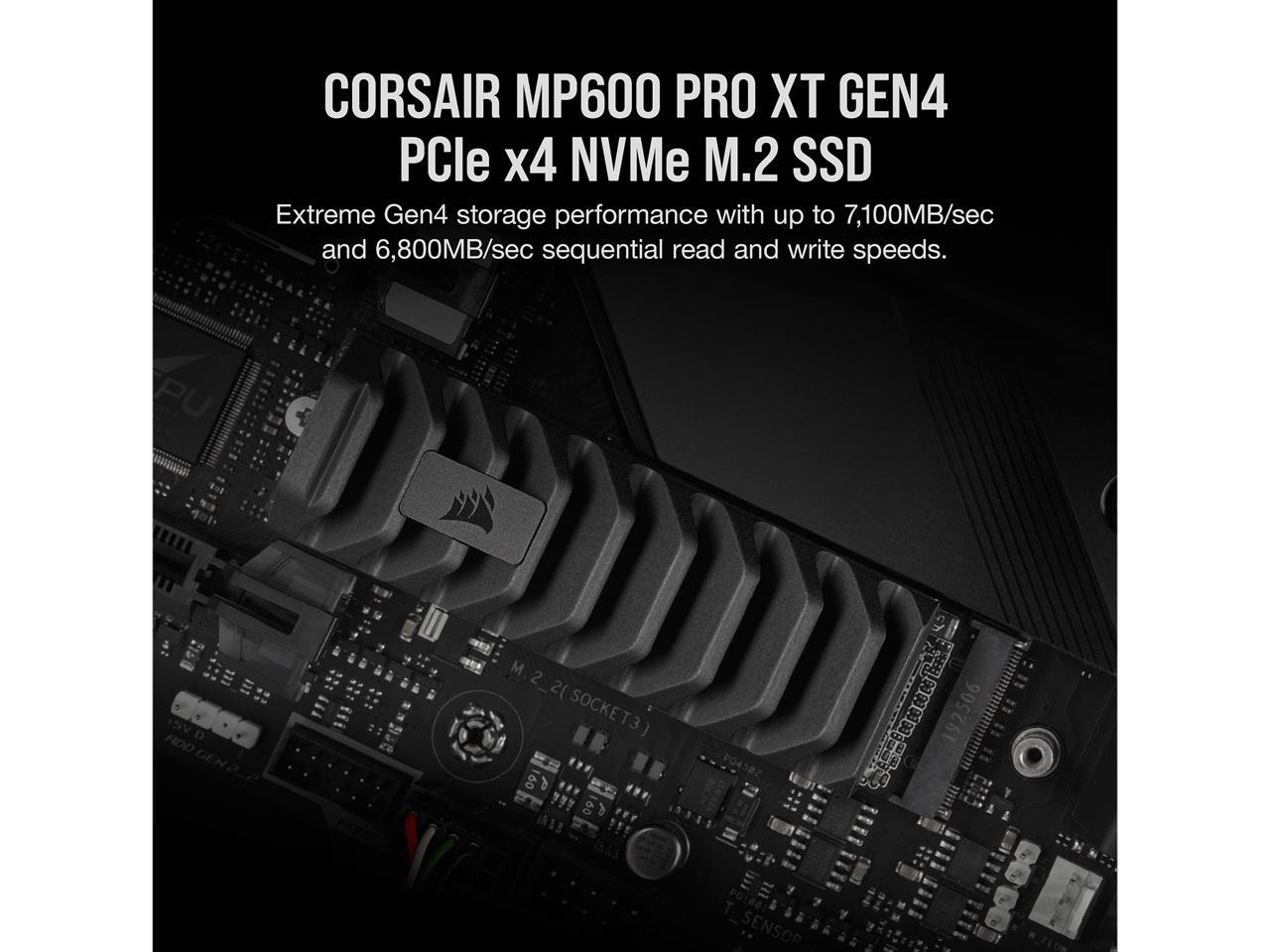 Corsair MP600 PRO XT M.2 2280 4TB PCI-Express 4.0 x4 NVMe 1.4 3D TLC  Internal Solid State Drive (SSD) CSSD-F4000GBMP600PXT