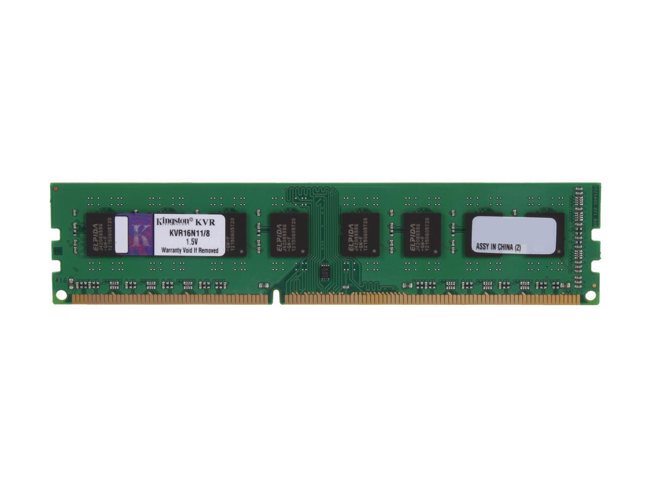 8GB Kingston ValueRAM CL11 1600MHz PC3-12800 DDR3 Memory Module 