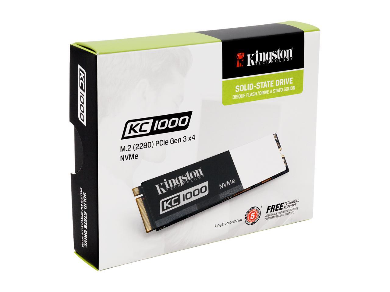 Kingston KC1000 M.2 2280 480GB NVMe PCIe Gen 3.0 x4 Lanes MLC Internal