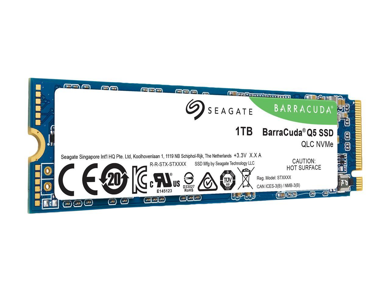 M.2 NVMe PCIe 3e génération ×4 SSD Interne Seagate Barracuda Q5 1 to ZP1000CV3A001
