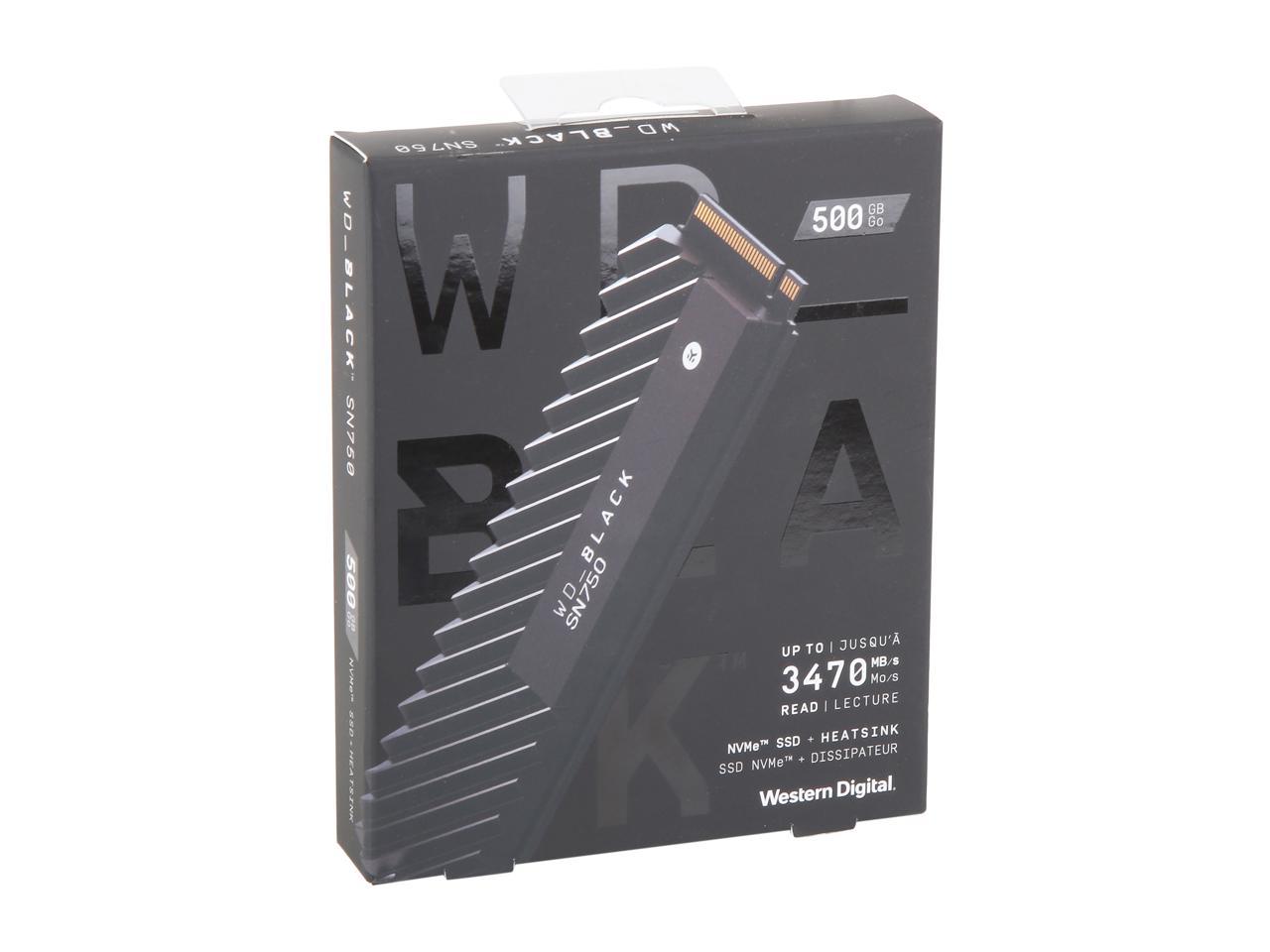 Western Digital Wd Black Sn750 Nvme M 2 2280 500gb Pci Express 3 0 X4 64 Layer 3d Nand Internal Solid State Drive Ssd Wds500g3xhc W Heatsink Newegg Com