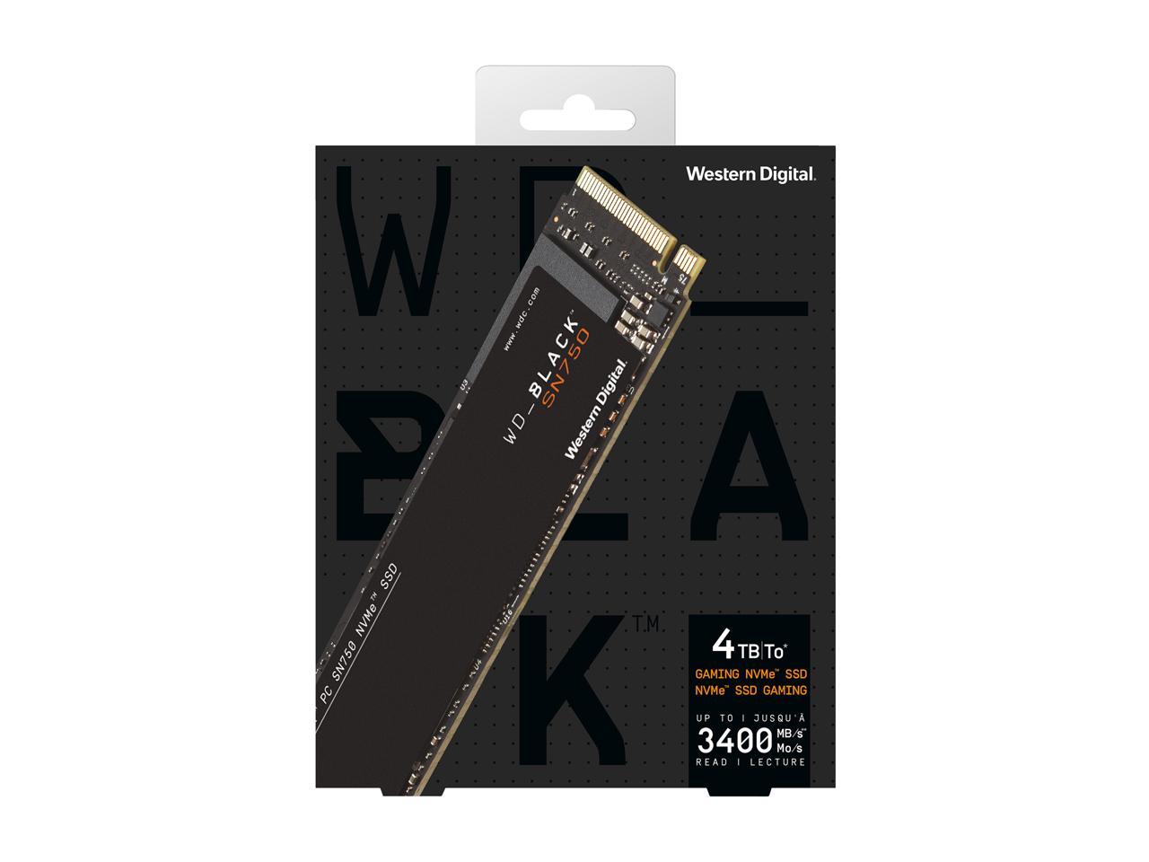 Western Digital Black Sn750 Nvme M 2 2280 4tb Pci Ssd Newegg Com