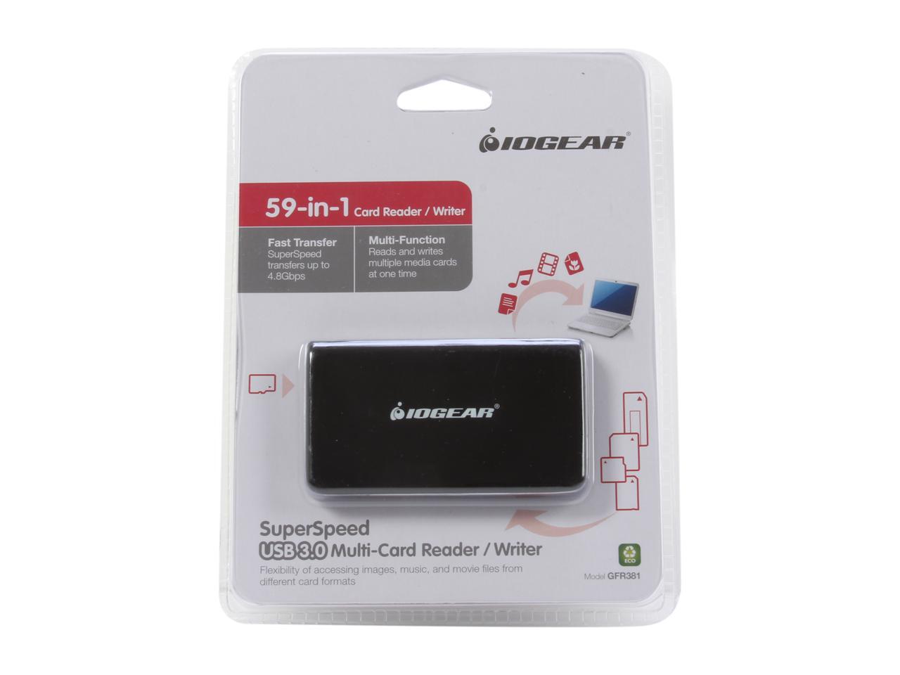 IOGEAR GFR381 SuperSpeed USB 3.0 Support Compact Flash/ Micro Drive/ SD