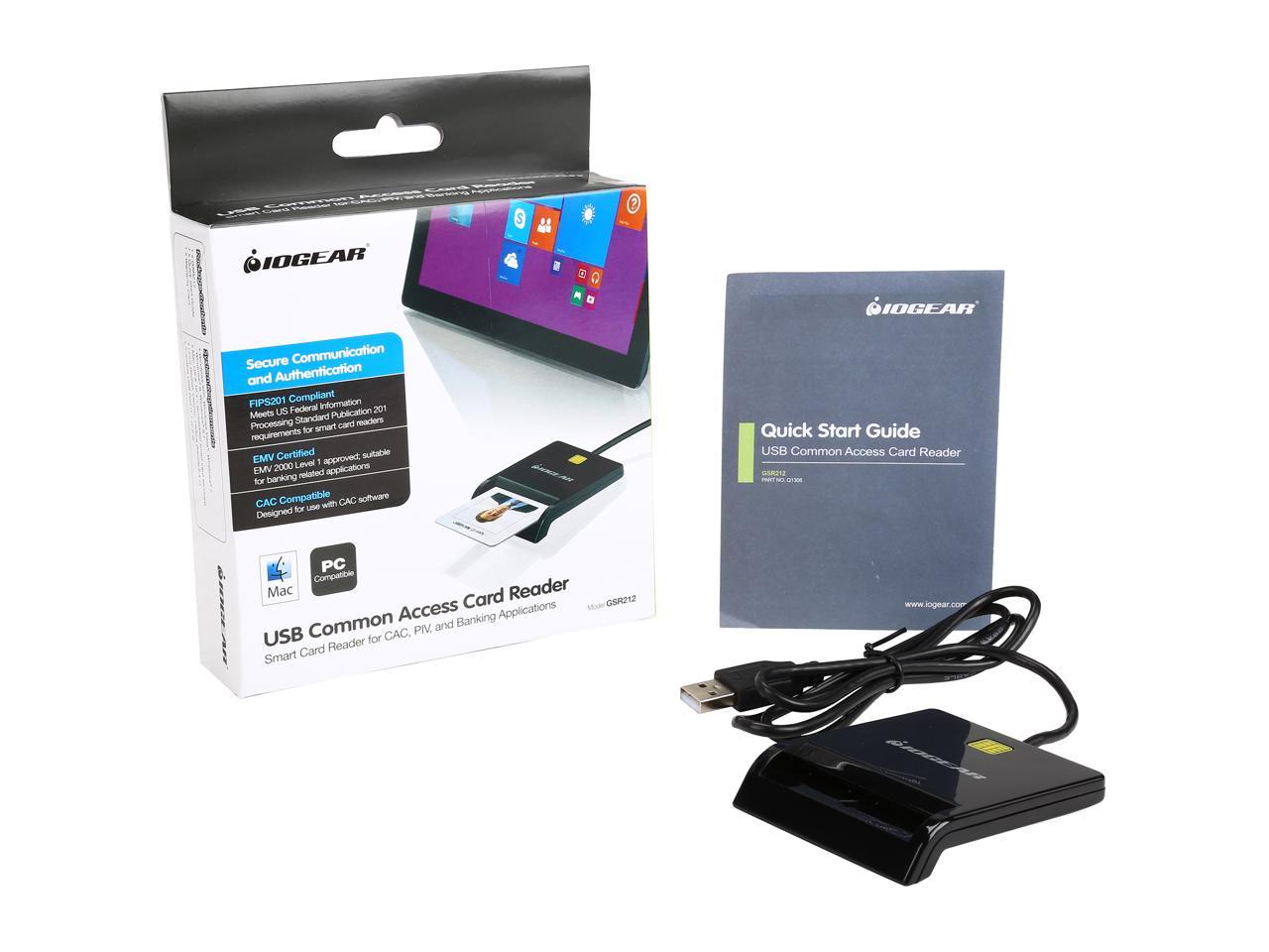 Iogear Gsr212 Usb Common Access Card Reader (non-taa) - Newegg.com