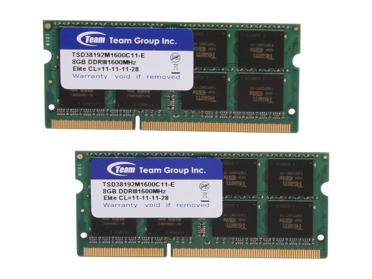 Team SO-DIMM DDR3 204pin PC3-10600 1333Mhz 8GB (2枚組4GBx2