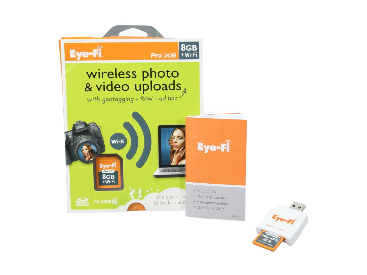 Eye-Fi Pro X2 8GB Secure Digital High-Capacity (SDHC) Wi-Fi Flash Card ...