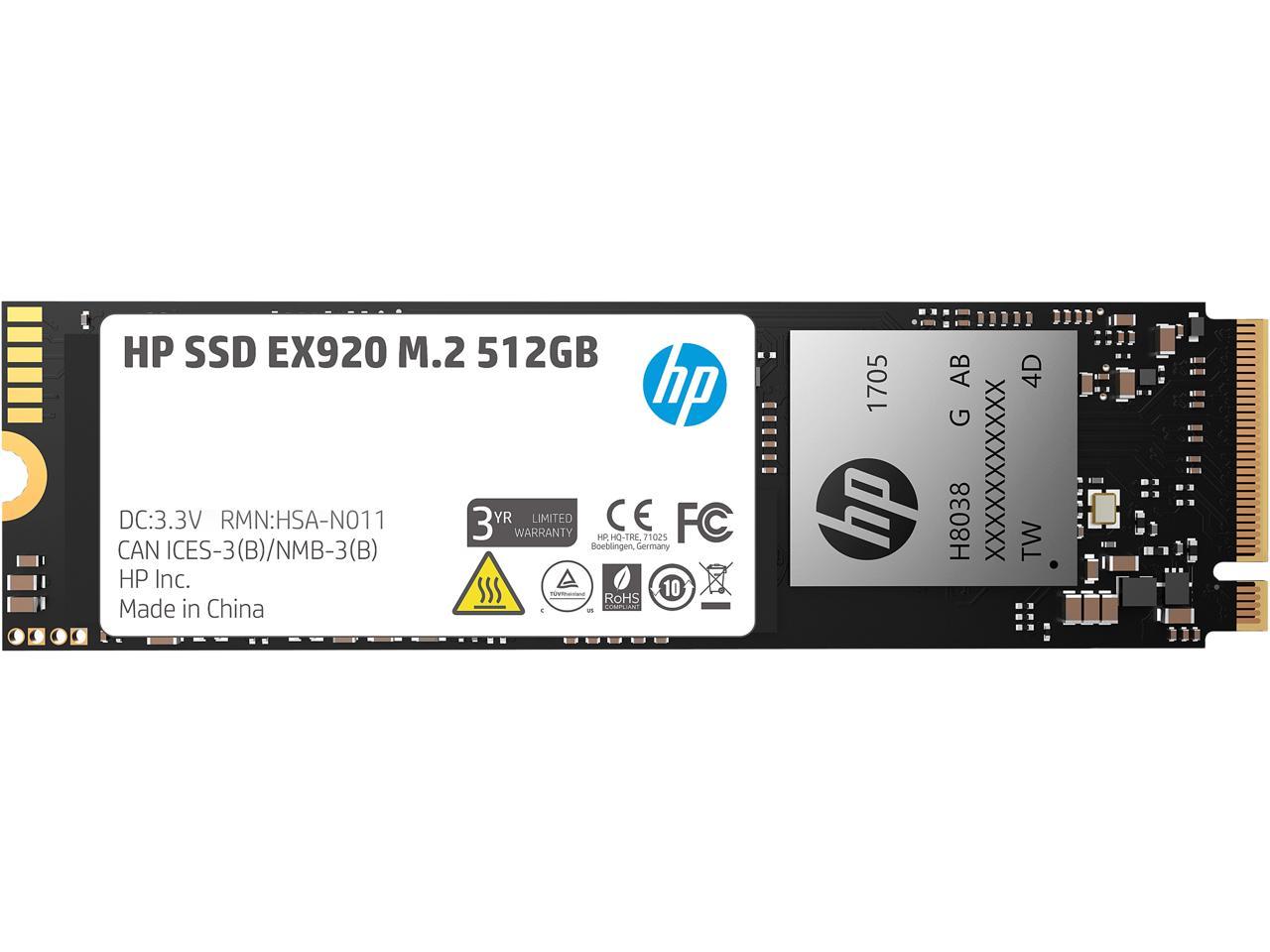 Occurrence Orchard conjunction HP EX920 M.2 512GB PCIe 3.0 x4 NVMe 3D TLC NAND Internal Solid State Drive ( SSD) 2YY46AA#ABC - Newegg.com