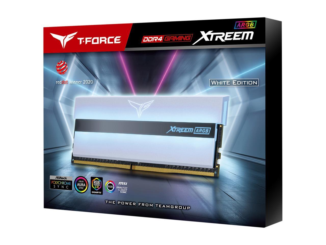 Team T-Force XTREEM ARGB 16GB (2 x 8GB) 288-Pin PC RAM DDR4 3600 (PC4  28800) Desktop Memory Model TF13D416G3600HC14CDC01
