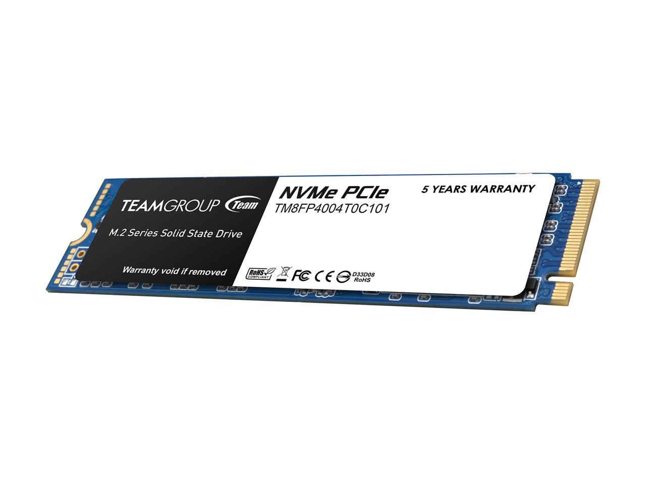 Team Group MP34 M.2 2280 4TB PCIe 3.0 x4 with NVMe 1.3 3D NAND Internal  Solid State Drive (SSD) TM8FP4004T0C101