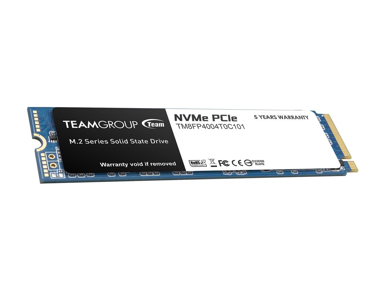 Team Group MP34 M.2 2280 4TB PCIe 3.0 x4 with NVMe 1.3 3D NAND Internal  Solid State Drive (SSD) TM8FP4004T0C101