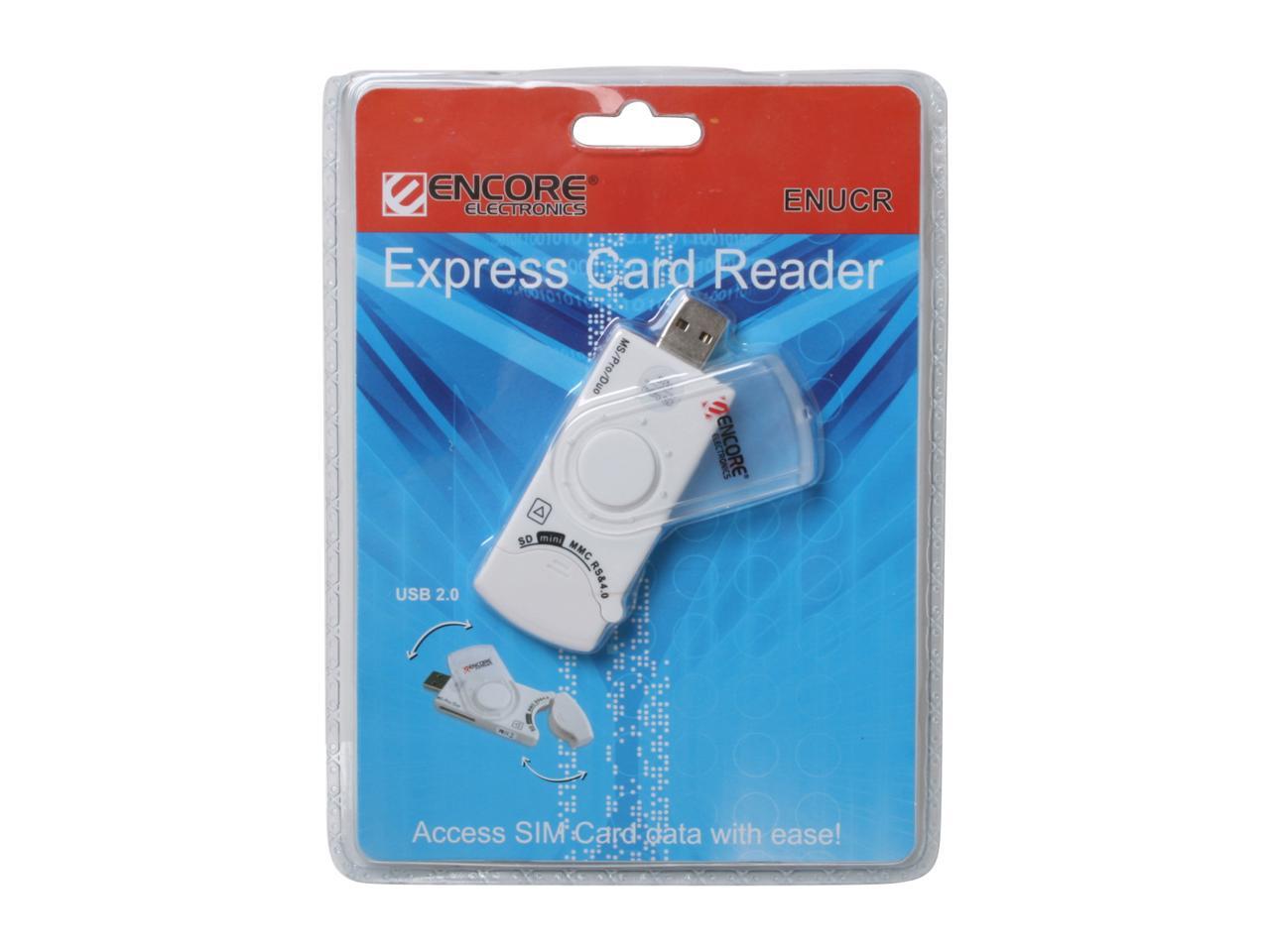 ENCORE ELECTRONICS ENUCR 6in1 USB 2.0 Express Card Reader