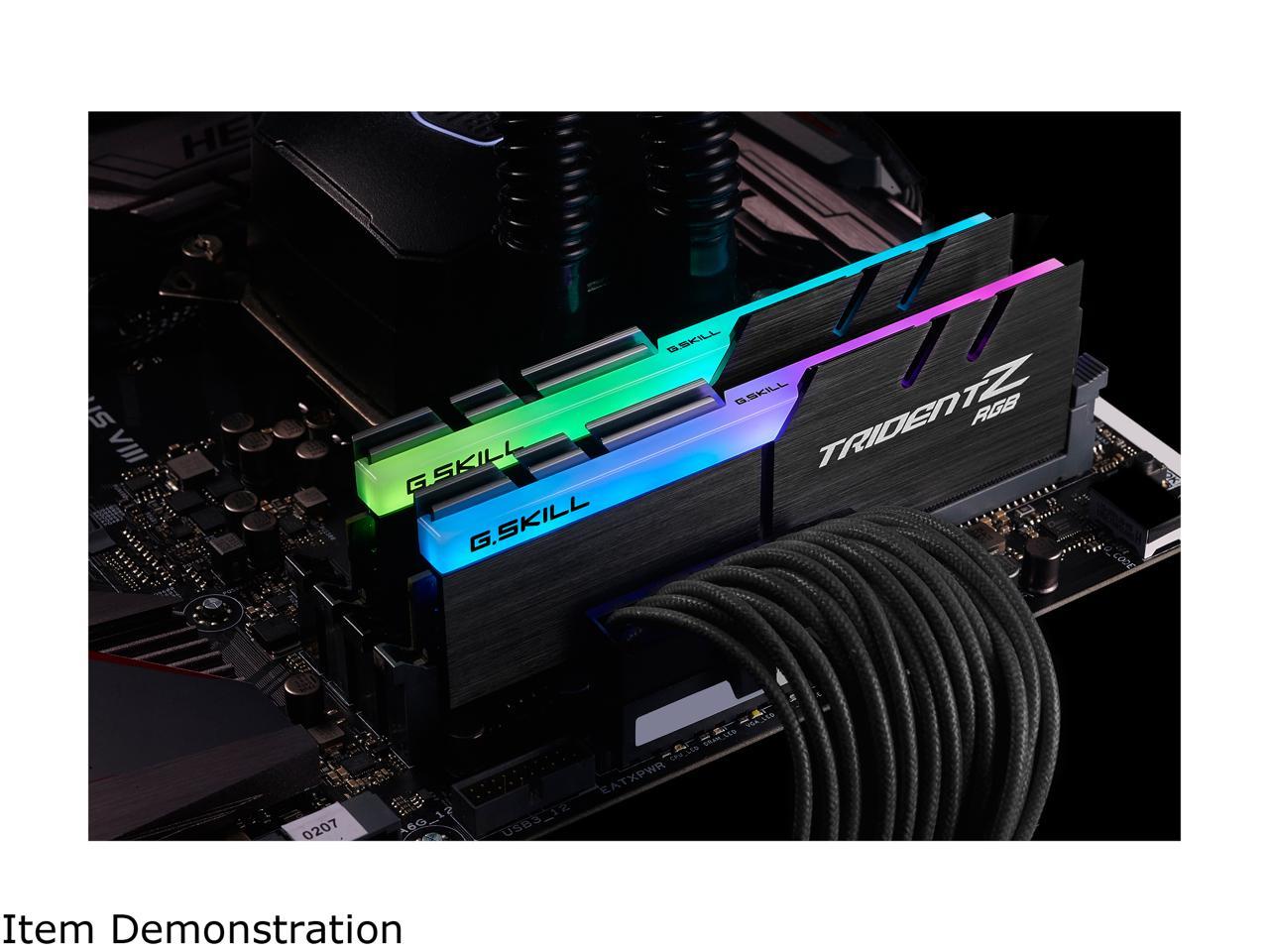 G.SKILL TridentZ RGB Series 64GB (2 x 32GB) 288-Pin PC RAM DDR4 4266 (PC4  34100) Intel XMP 2.0 Desktop Memory Model F4-4266C19D-64GTZR