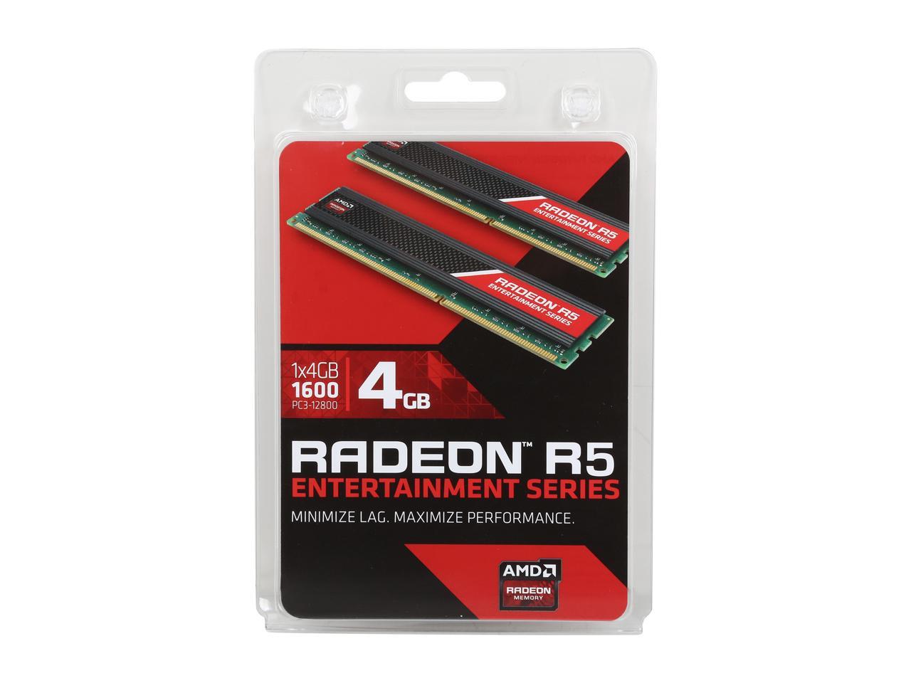 AMD Radeon R5 Entertainment Series 4GB DDR3 1600 (PC3 12800) Desktop ...