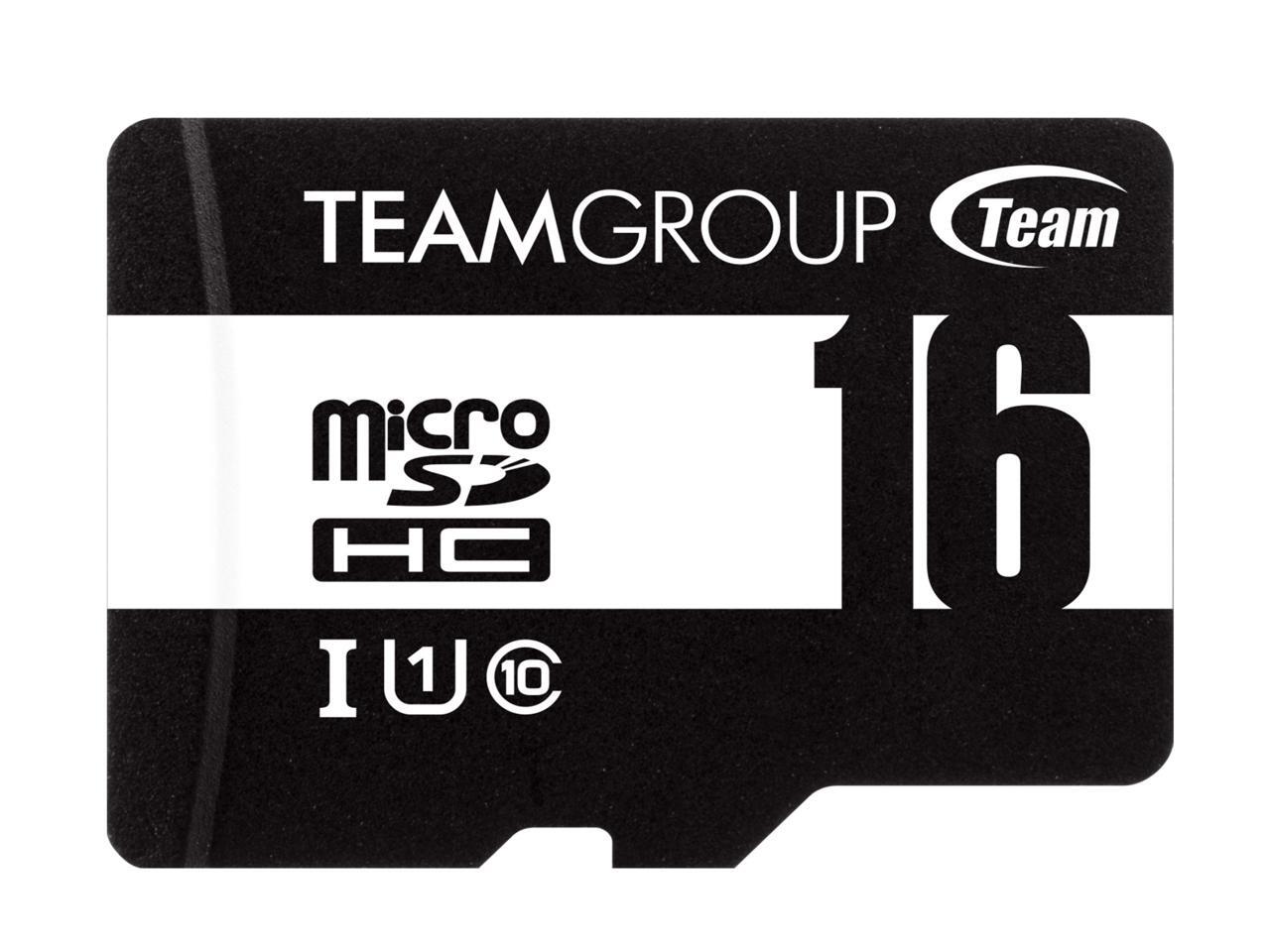 Team 16GB microSDHC UHSI/U1 Class 10 Memory Card with Adapter, Speed