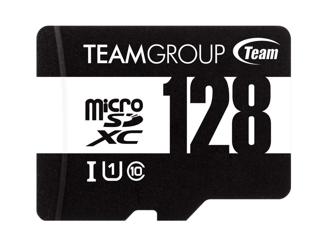 Team 128GB microSDHC UHSI/U1 Class 10 Memory Card with Adapter, Speed