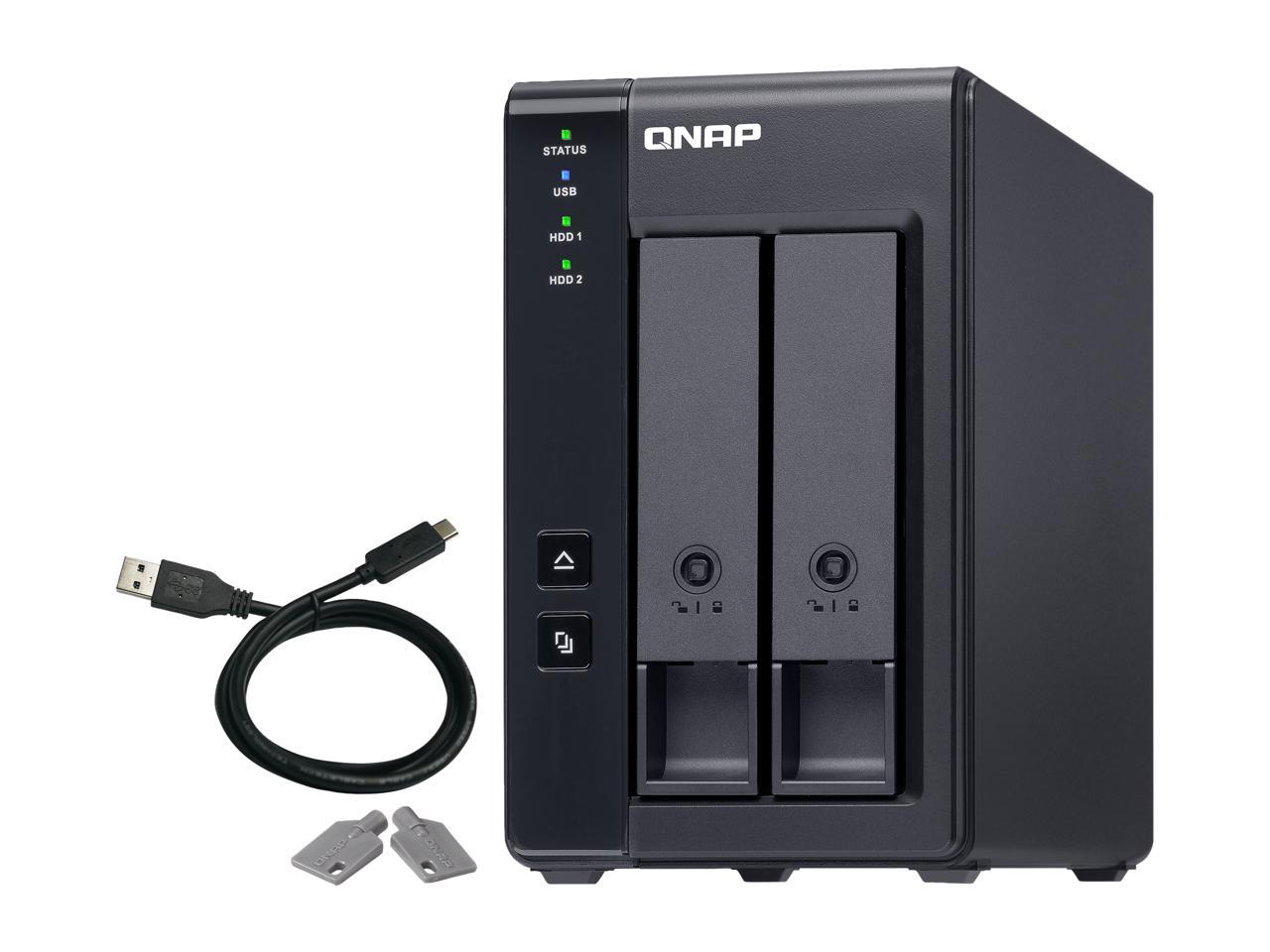 QNAP TR-002-US 2 Bay Type-C Direct Attached Storage DAS Expansion with ...