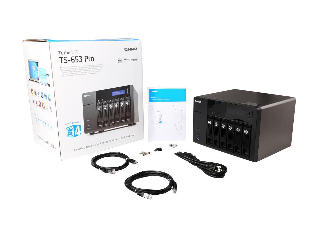 Qnap TS-653 Pro NAS Server – 6 Alloggi HDD, RAID Flessibile, Gigabit Ethernet, ISCSI, Ideale Per Backup E Archiviazione