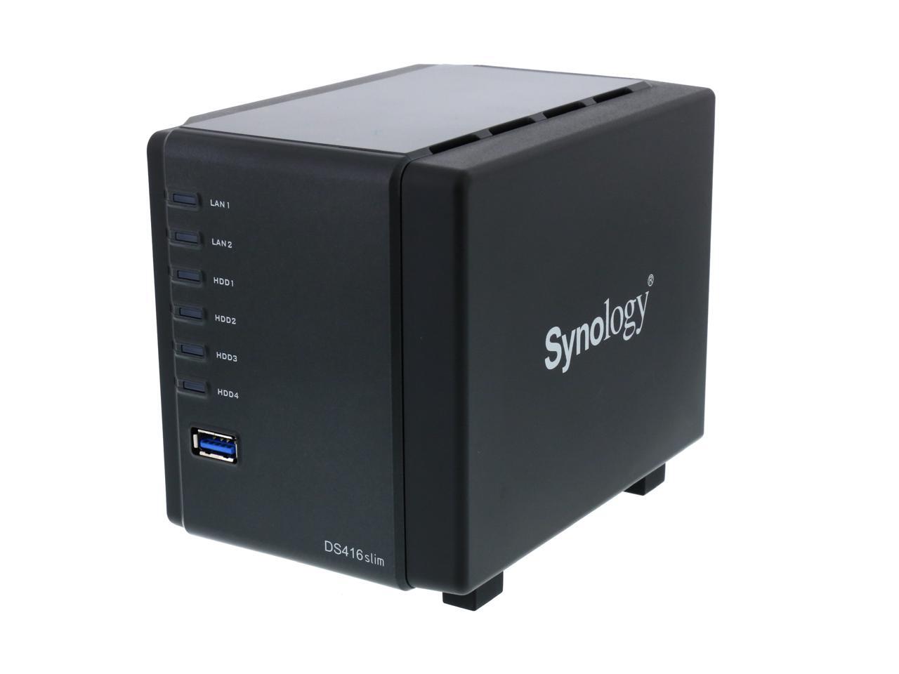 Open Box Synology 4 Bay Nas Diskstation Ds416slim Diskless Newegg Com