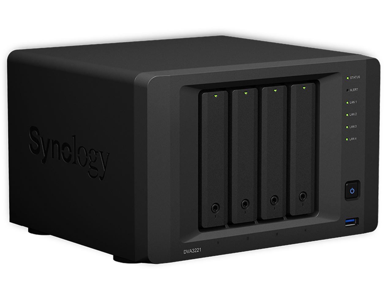 Synology 4 Bay NVR Deep Learning Video Analytics DVA3221 (Diskless ...