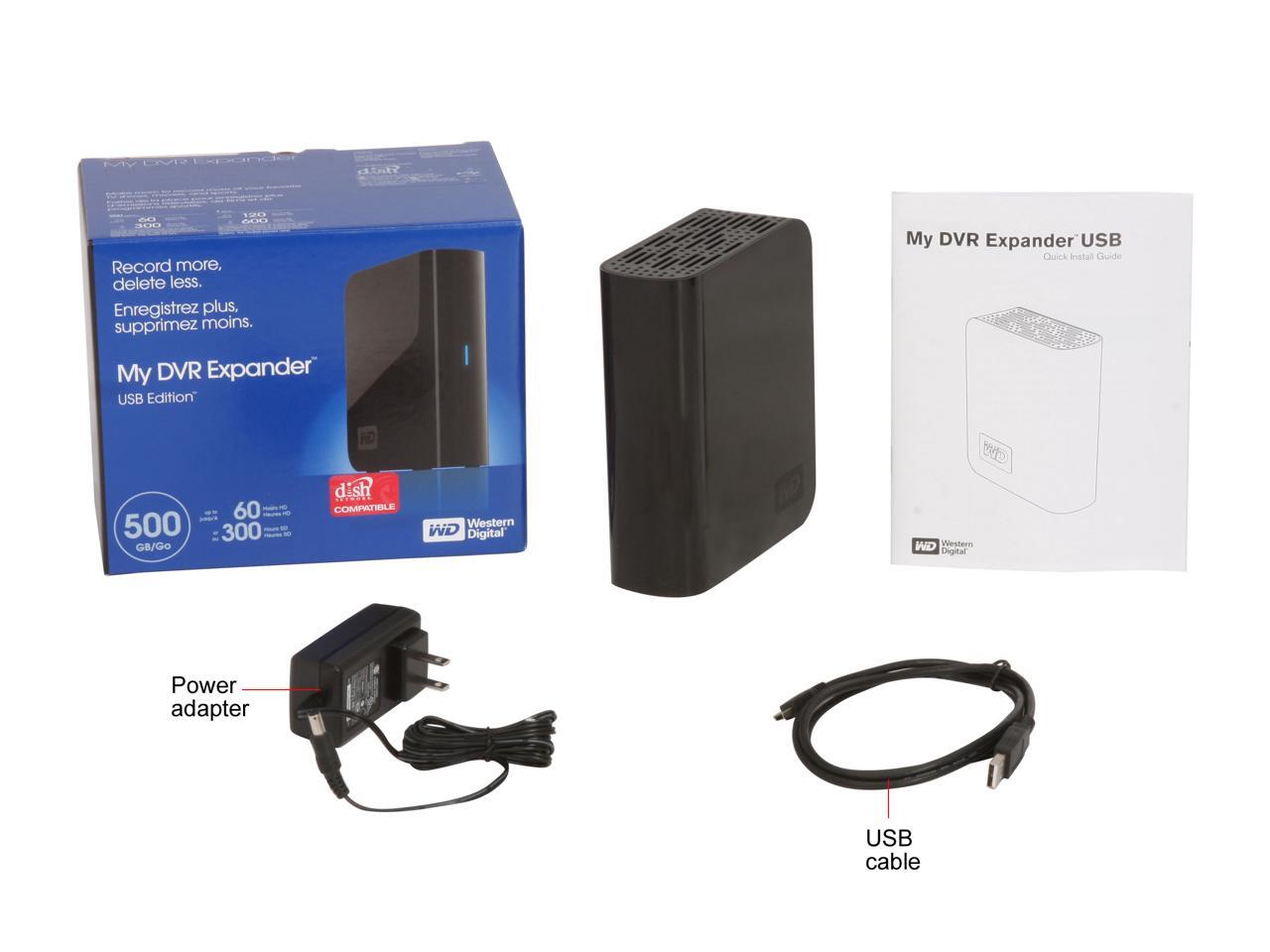 WD My DVR Expander 500GB USB 2.0 3.5" External Hard Drive