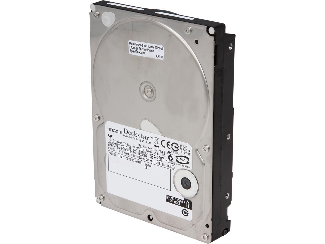 Refurbished: Hitachi GST Deskstar E7K500 HDS725050KLA360