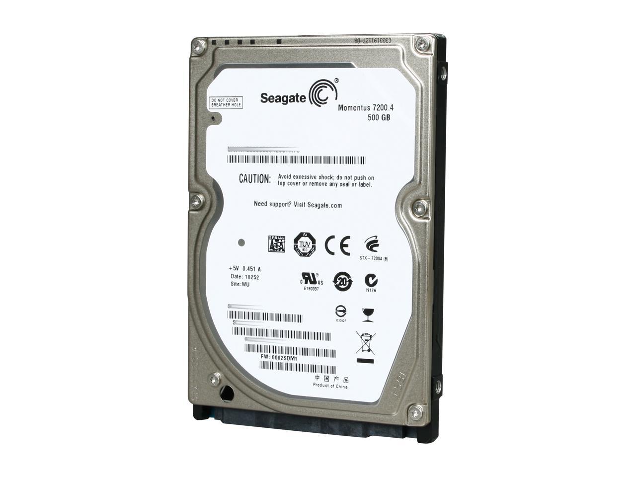 Seagate Momentus 7200 500 GB SATA 3Gb/s NCQ 16MB Cache 2.5 Inch Internal Note... 