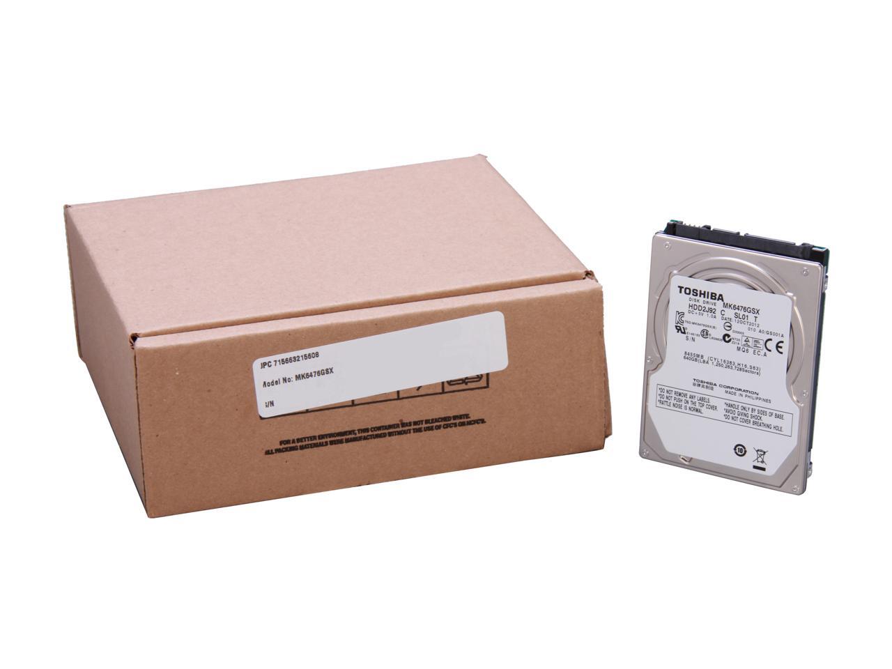 TOSHIBA MK6476GSX 640GB 5400 RPM 8MB Cache SATA 3.0Gb/s 2.5" Internal ...