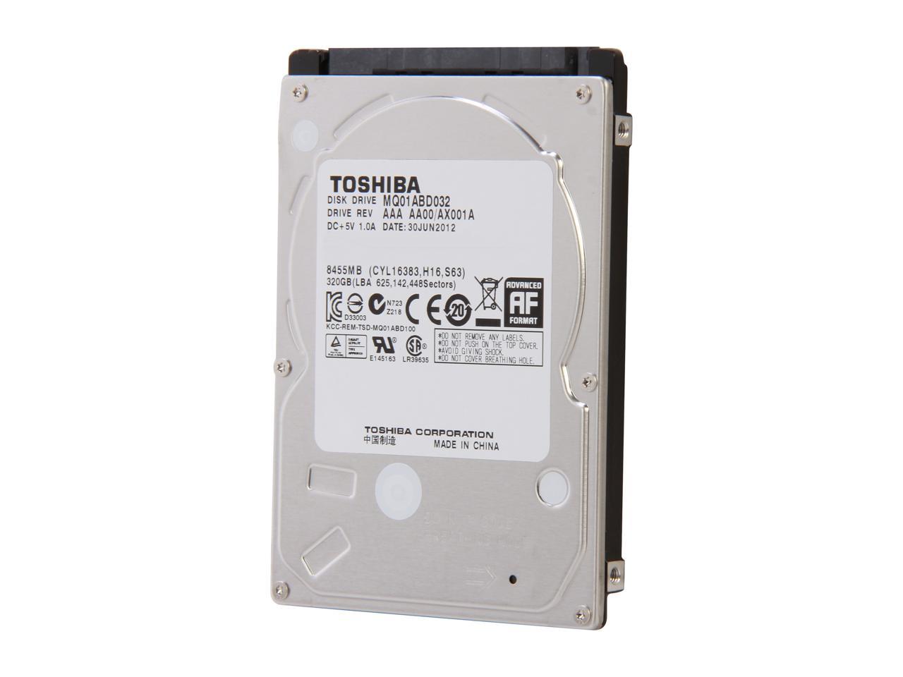 TOSHIBA MQ01ABD032 320GB 5400 RPM 8MB Cache SATA 3.0Gb/s 2.5