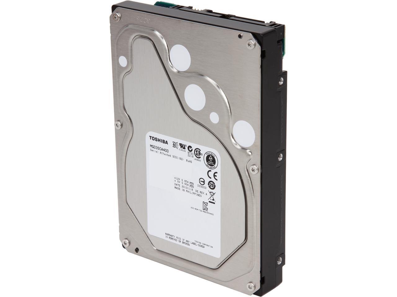 TOSHIBA MG03SCA400 4TB 7200 RPM 64MB Cache SAS 6Gb/s 3.5" Internal Hard ...