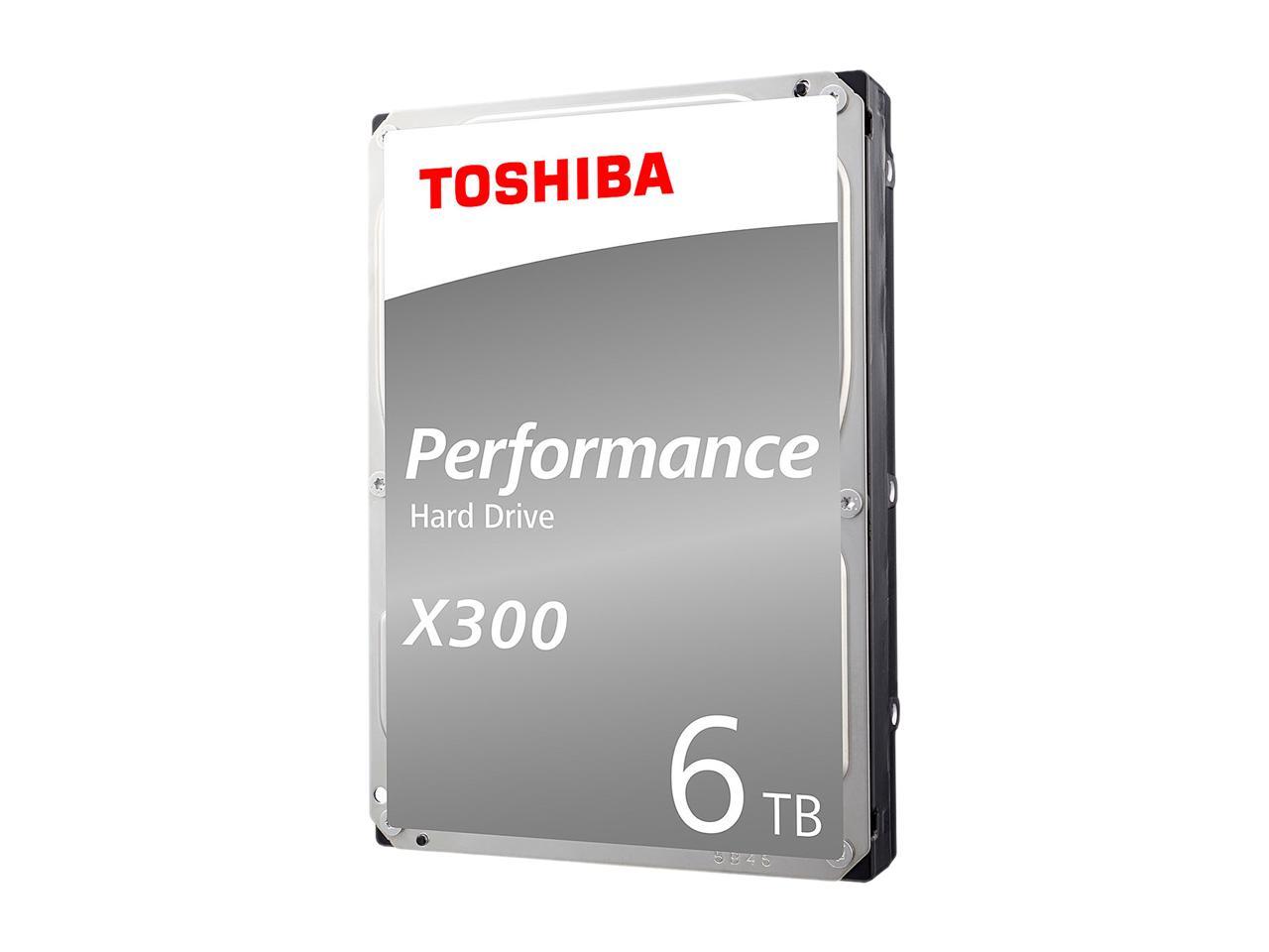 Toshiba X300 6TB Performance & Gaming Internal Hard Drive 7200 RPM SATA  6Gb/s 128MB Cache 3.5 inch - HDWE160XZSTA (RETAIL PACKAGE)