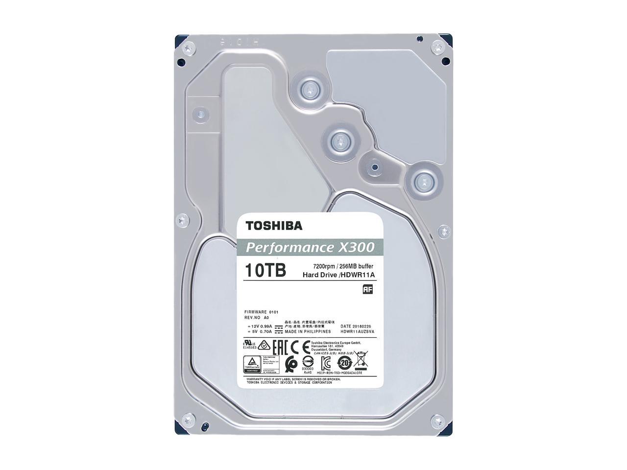 Toshiba X300 10TB Performance & Gaming Internal Hard Drive 7200