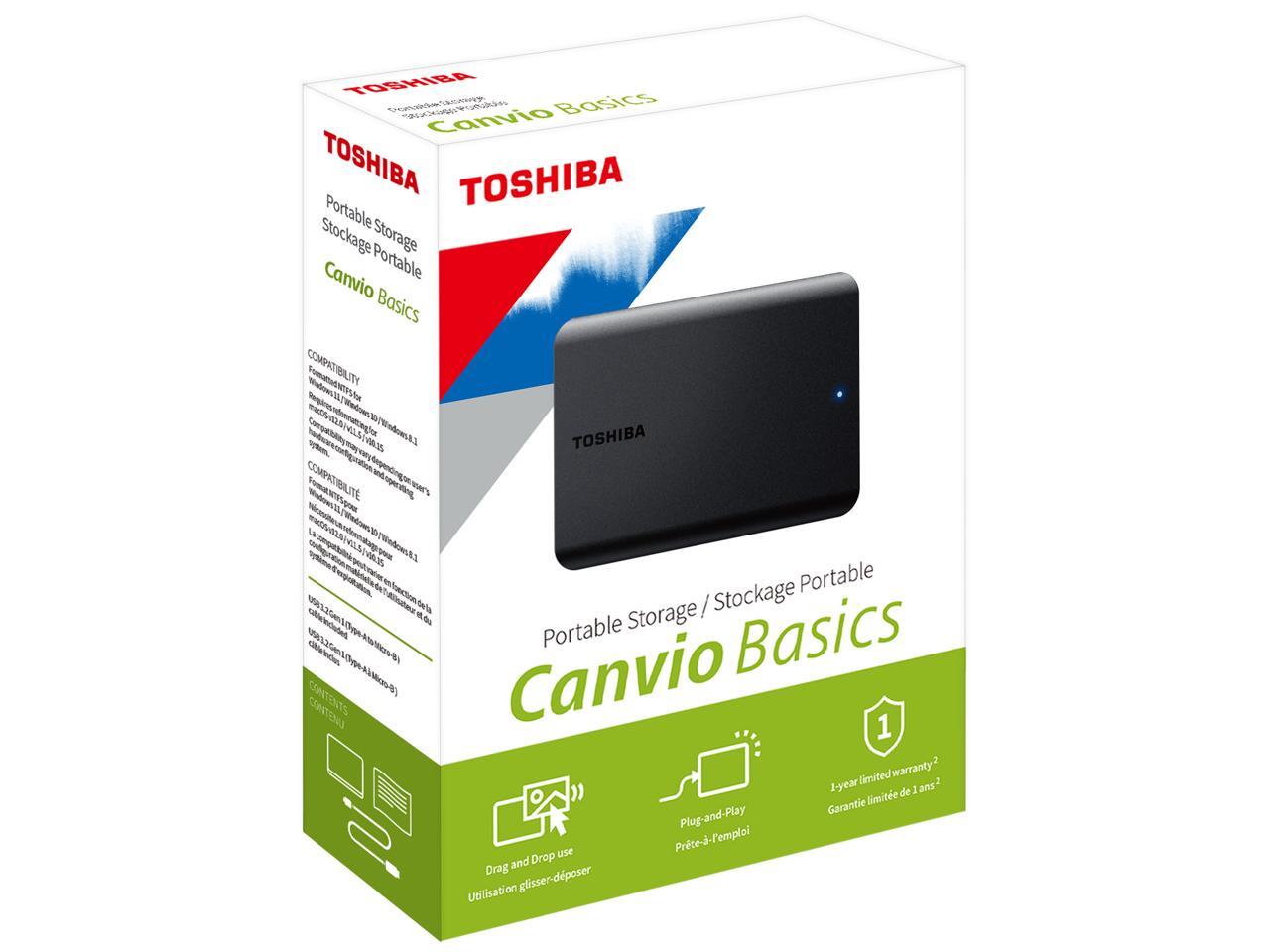 TOSHIBA 2TB Canvio Basics Portable Hard Drive USB 3.0 Model ...
