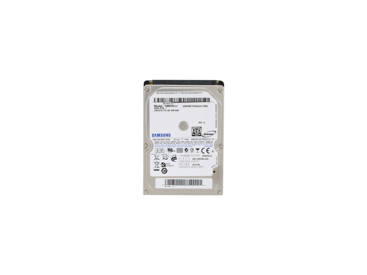 SAMSUNG Spinpoint MP4 HM500JJ 500GB 7200 RPM 16MB Cache SATA 3.0Gb/s 2.