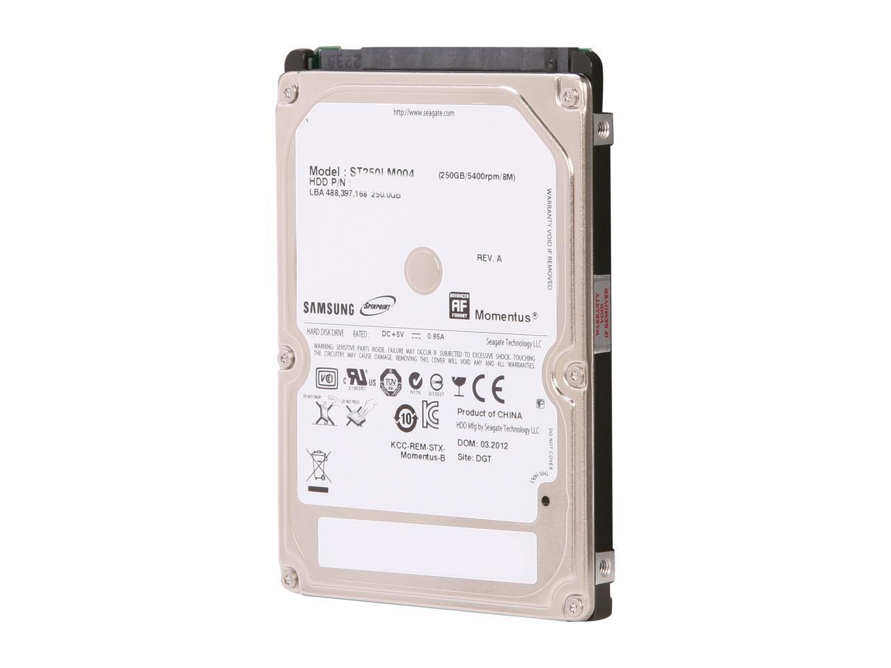 SAMSUNG Spinpoint M8 ST250LM004 250GB 5400 RPM 8MB Cache SATA 3.0Gb/s 2