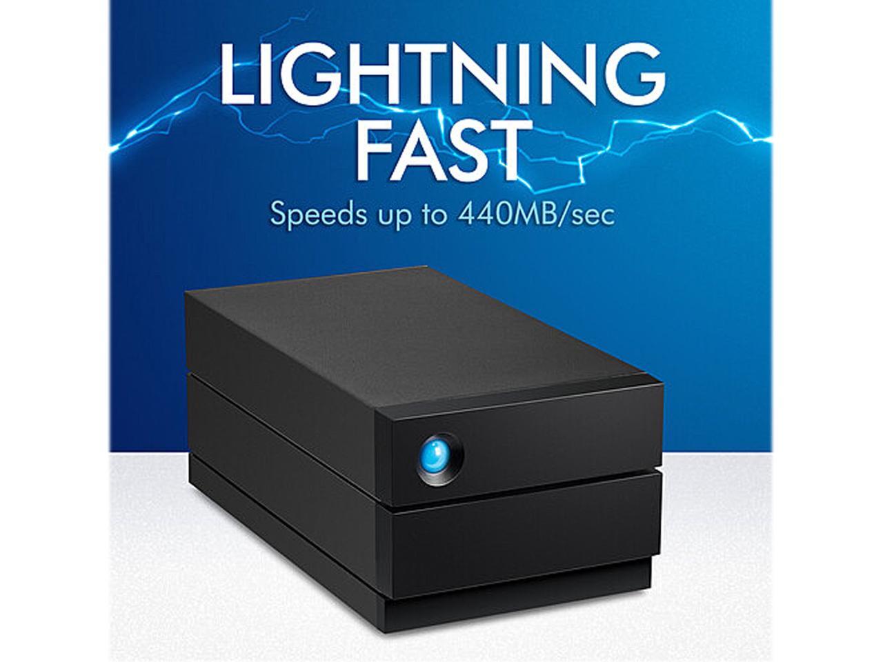 LaCie 2big RAID 36TB USBC External Hard Drive Black